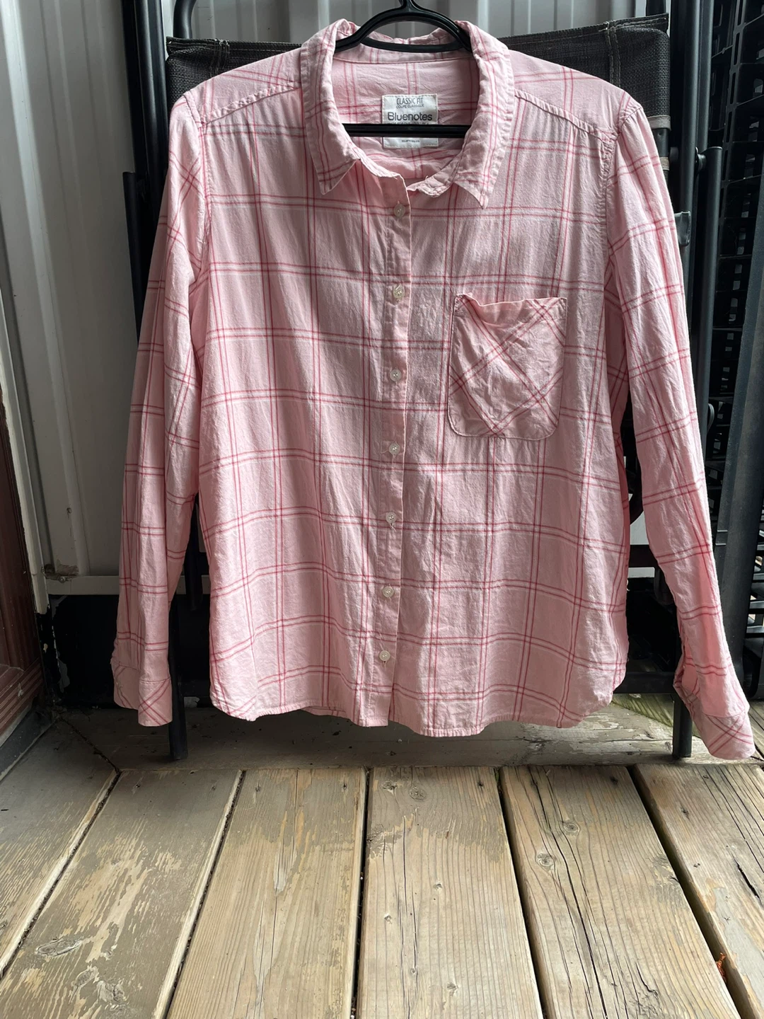 ⚽️ Bluenotes Pink Plaid Classic Fit Button-Up Shirt XL
