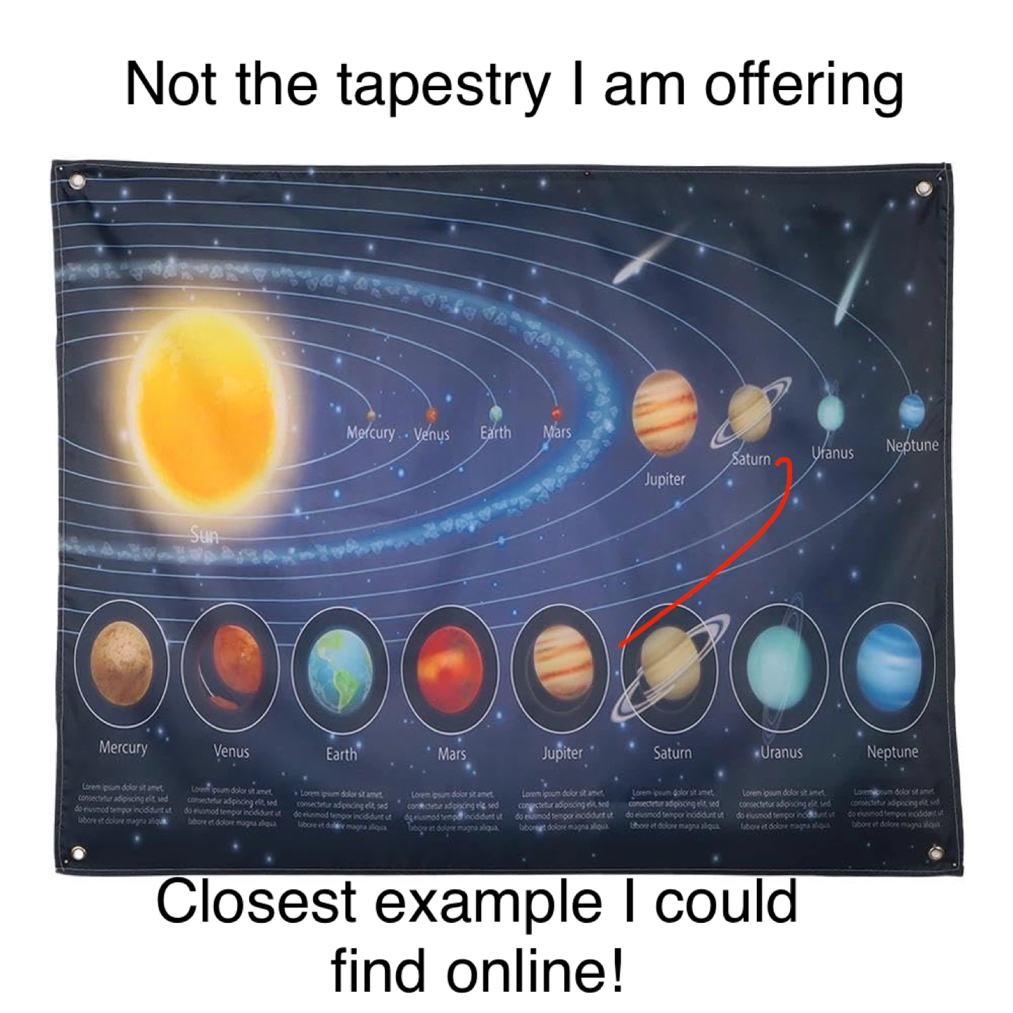 Solar System Tapestry Wall Hanging - photo 5