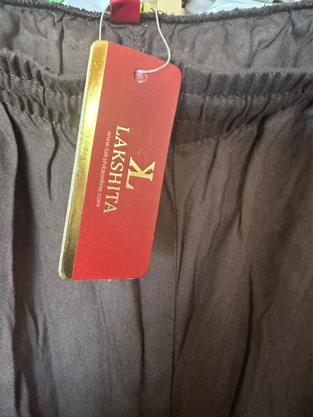 Lakshita Brown Wide Leg Pants 1X