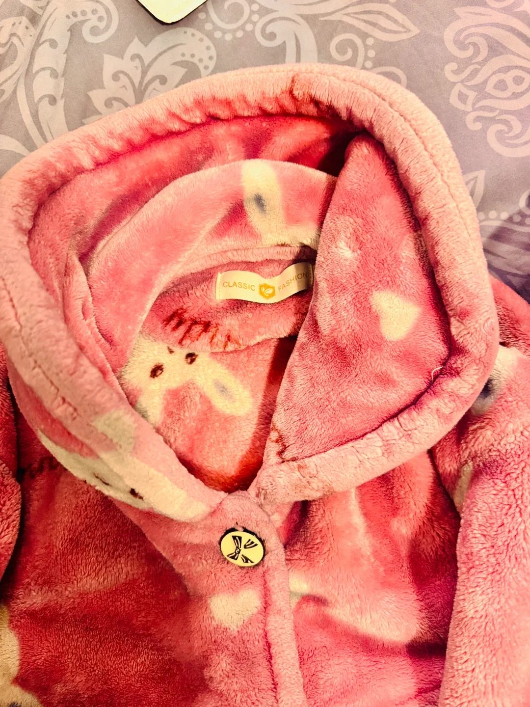 Pink Bunny Fluffy Pyjama Set - photo 3