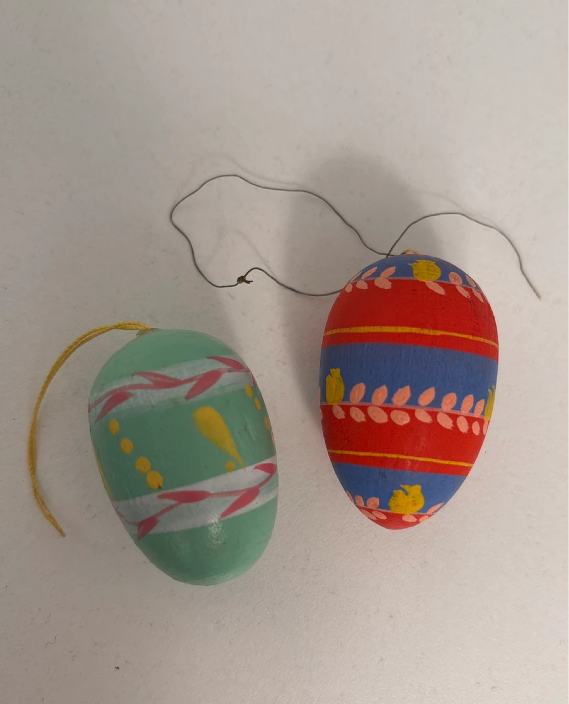 ⚽️Set of 2 Hand-Painted Easter Ornaments