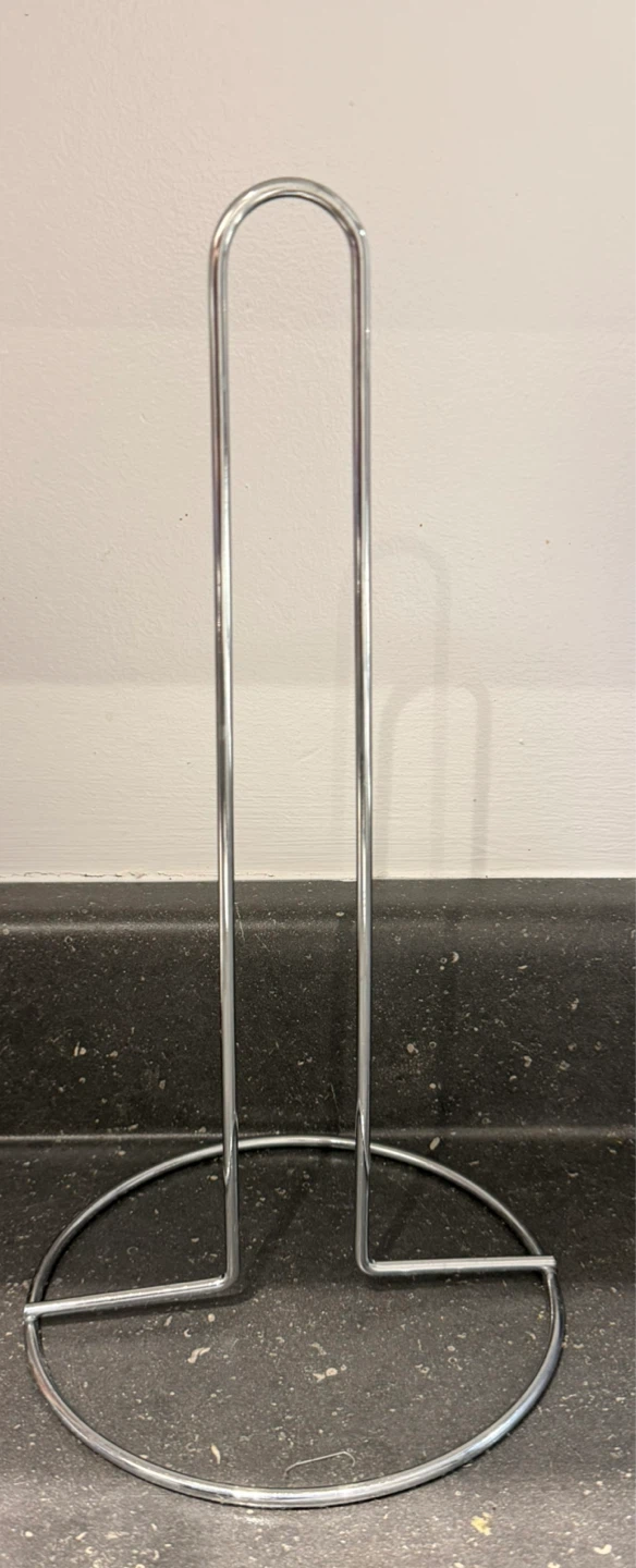 Chrome kitchen paper towel holder