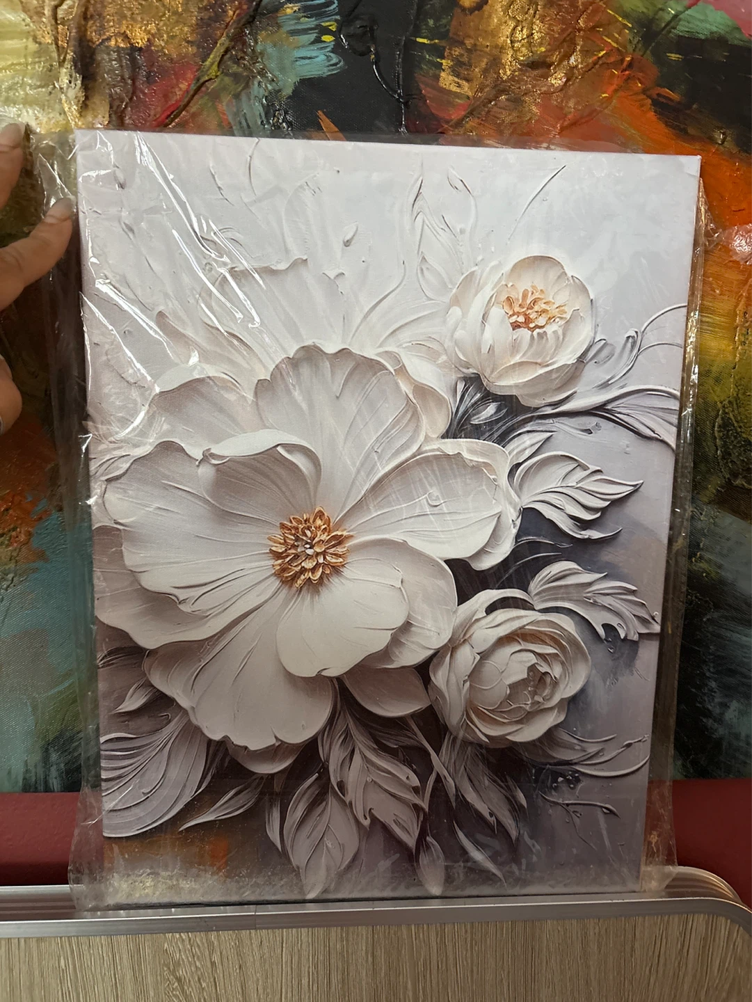 ⚽️ NEW Textured Floral Wall Art Canvas