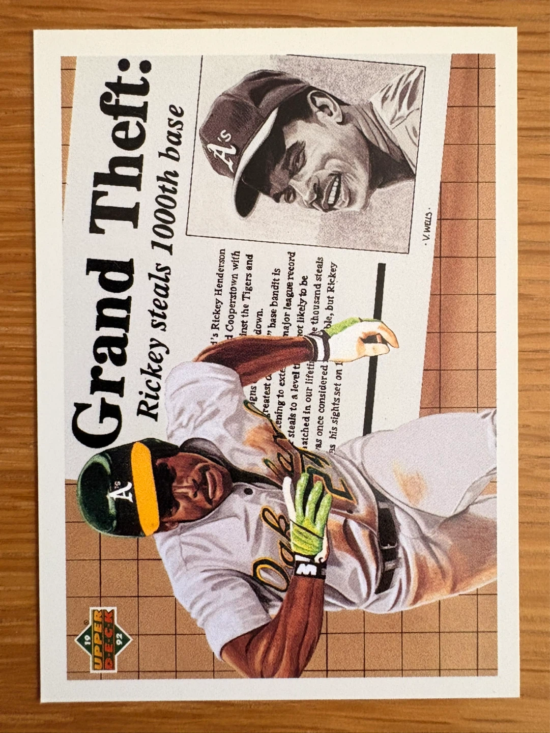 1992 Upper Deck Grand Theft Rickey Henderson Baseball Card