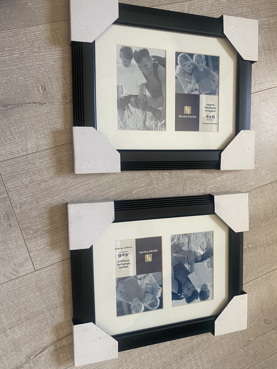 BorderTrends Black 4x6 Double Photo Frame