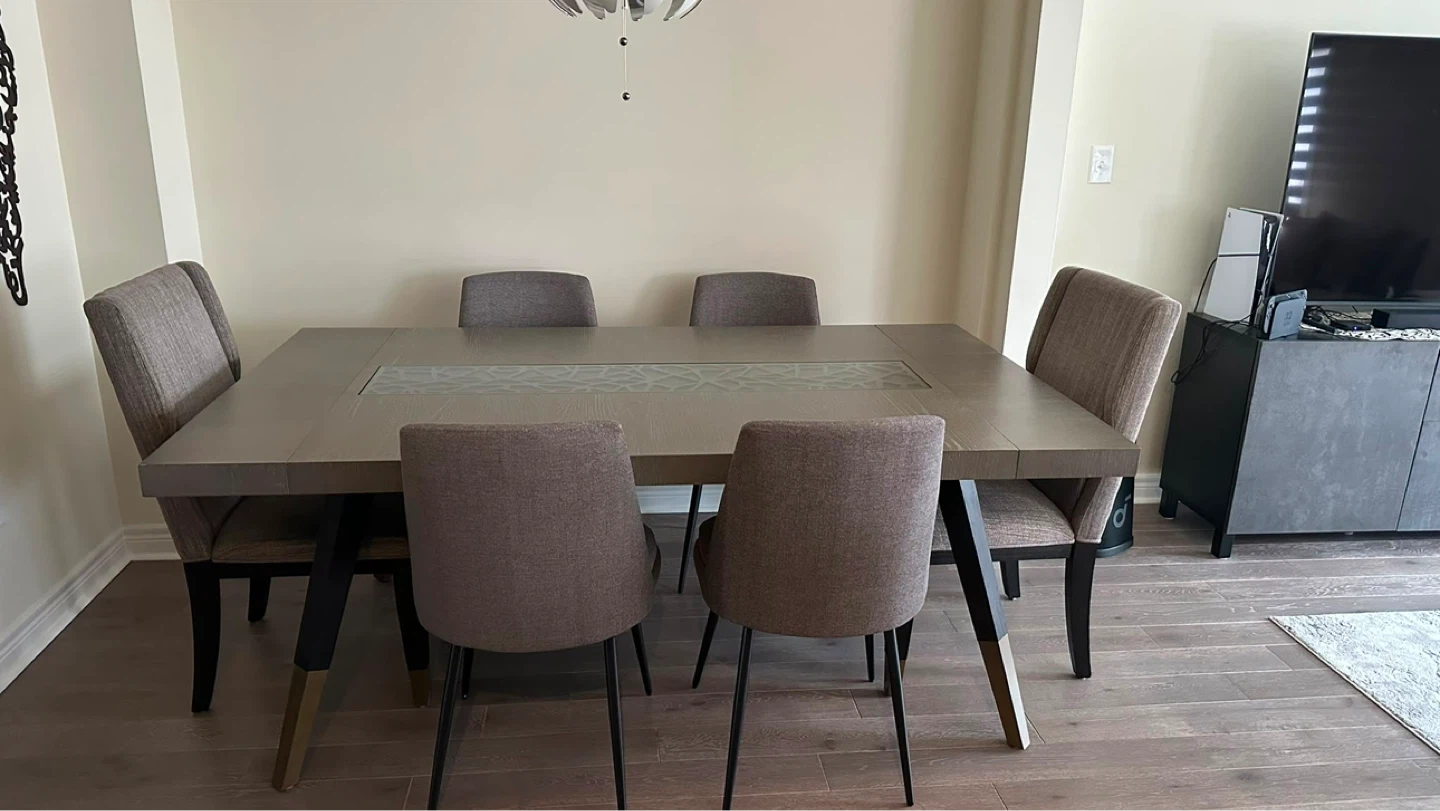Modern Extendable Dining Table Set – 6 Chairs Included - photo 3