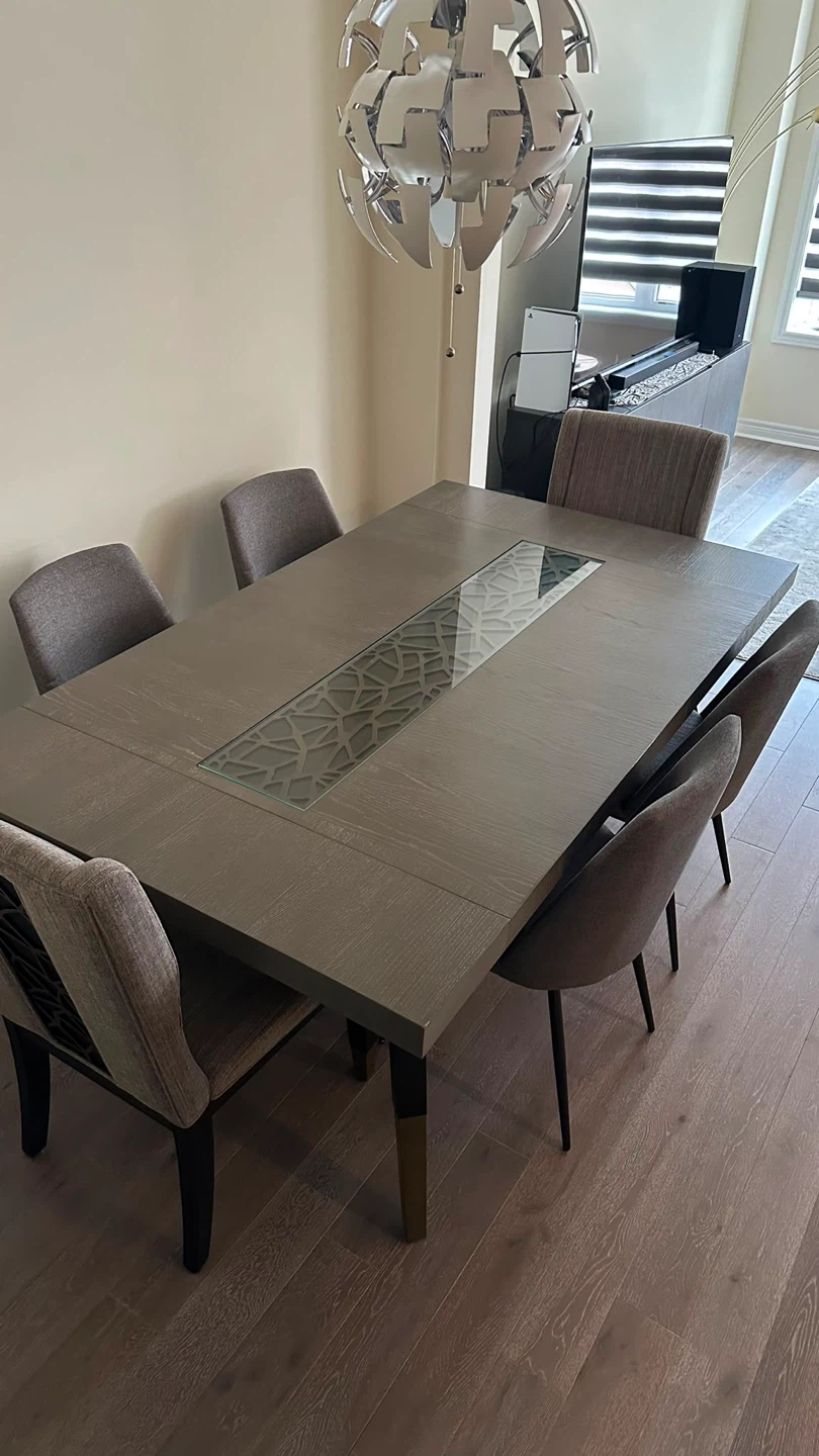 Modern Extendable Dining Table Set – 6 Chairs Included