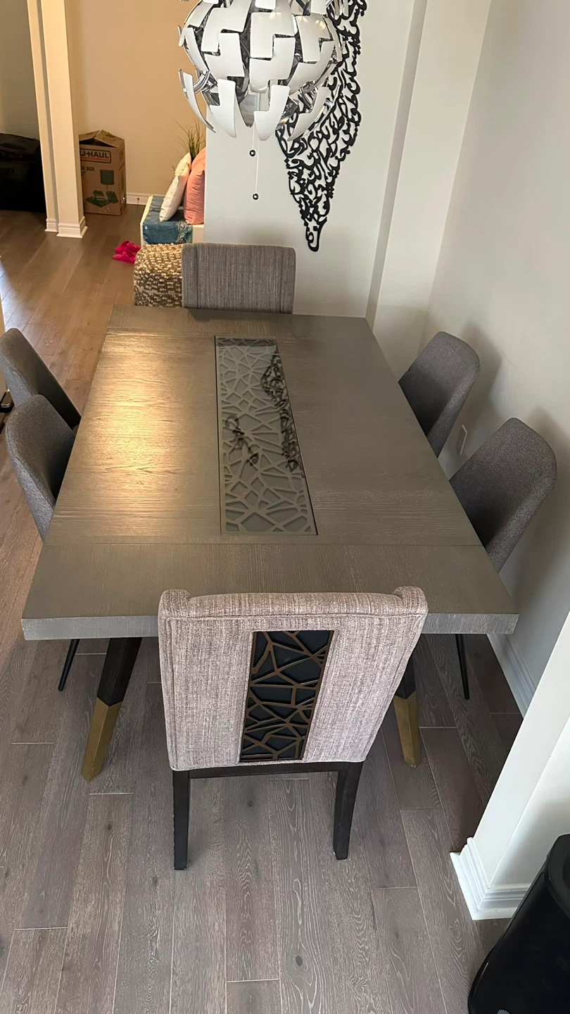 Modern Extendable Dining Table Set – 6 Chairs Included - photo 2