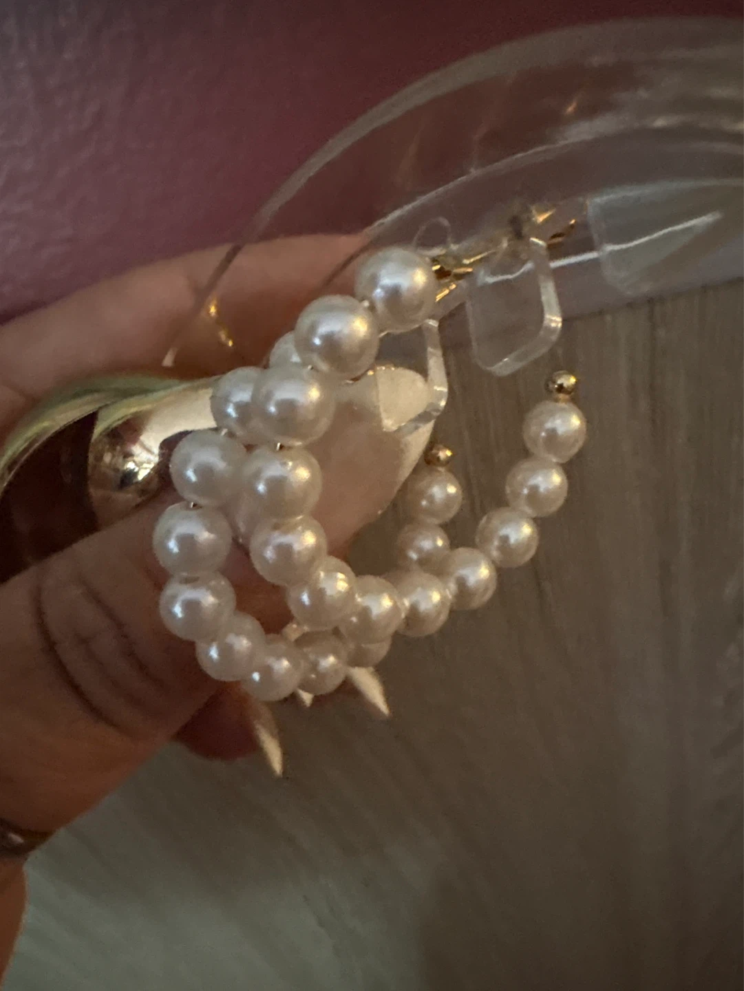 ⚽️ Pearl Hoop Earrings NEW - photo 2