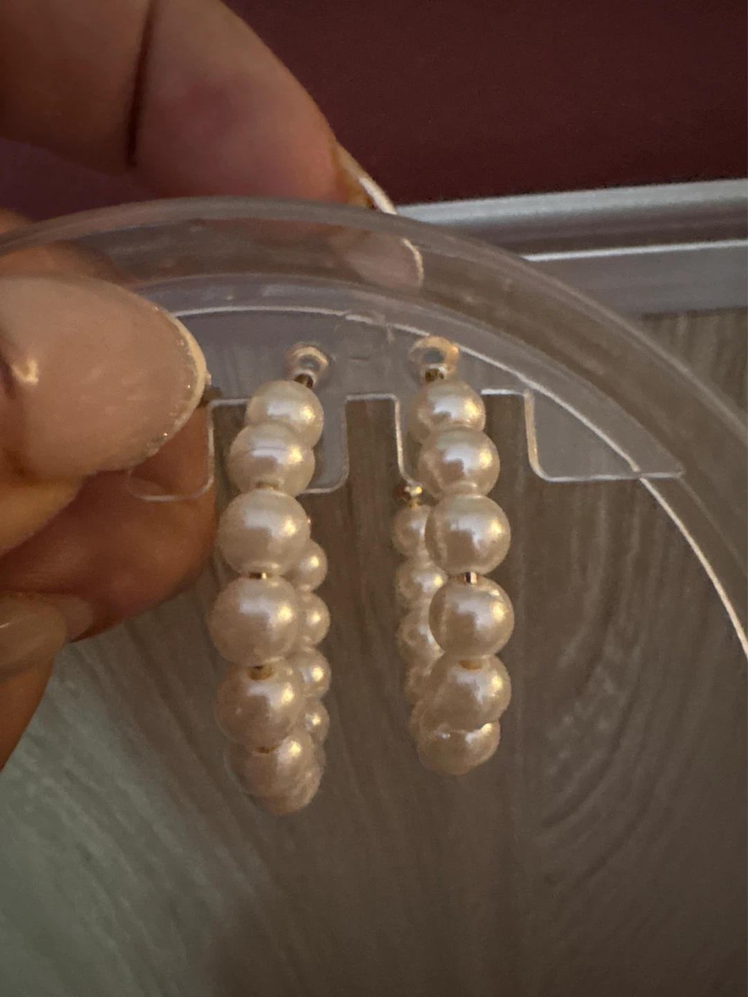 ⚽️ Pearl Hoop Earrings NEW - photo 4