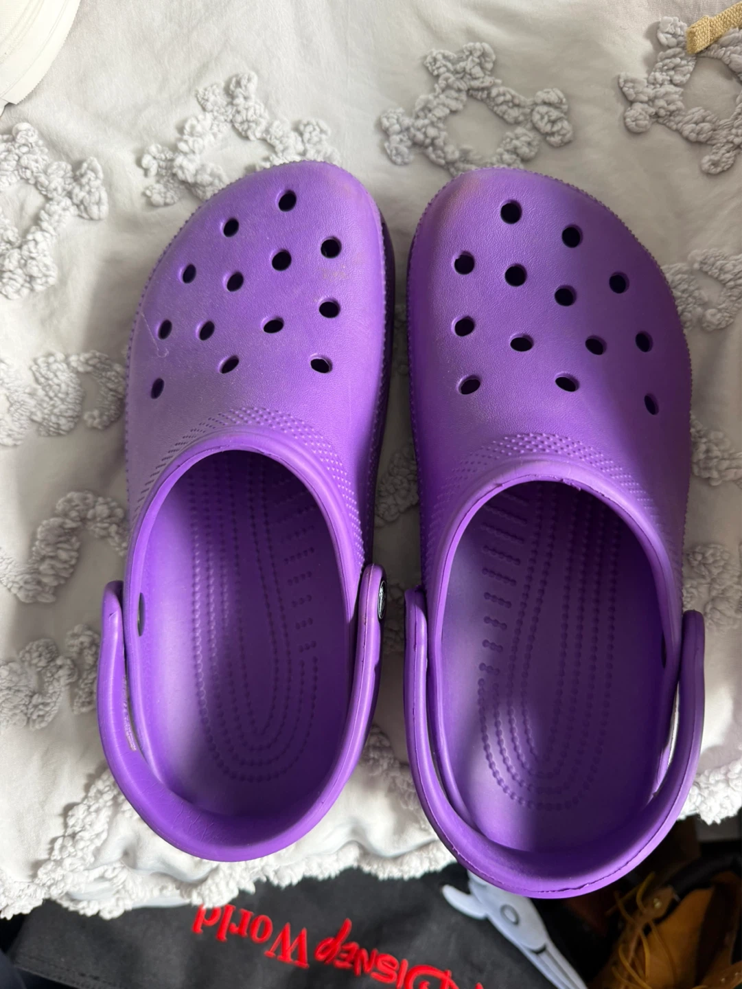 Purple Crocs Clogs Size M 6 W 8 - photo 4