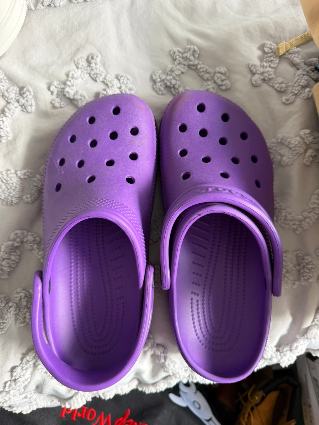 Purple Crocs Clogs Size M 6 W 8 - photo 3