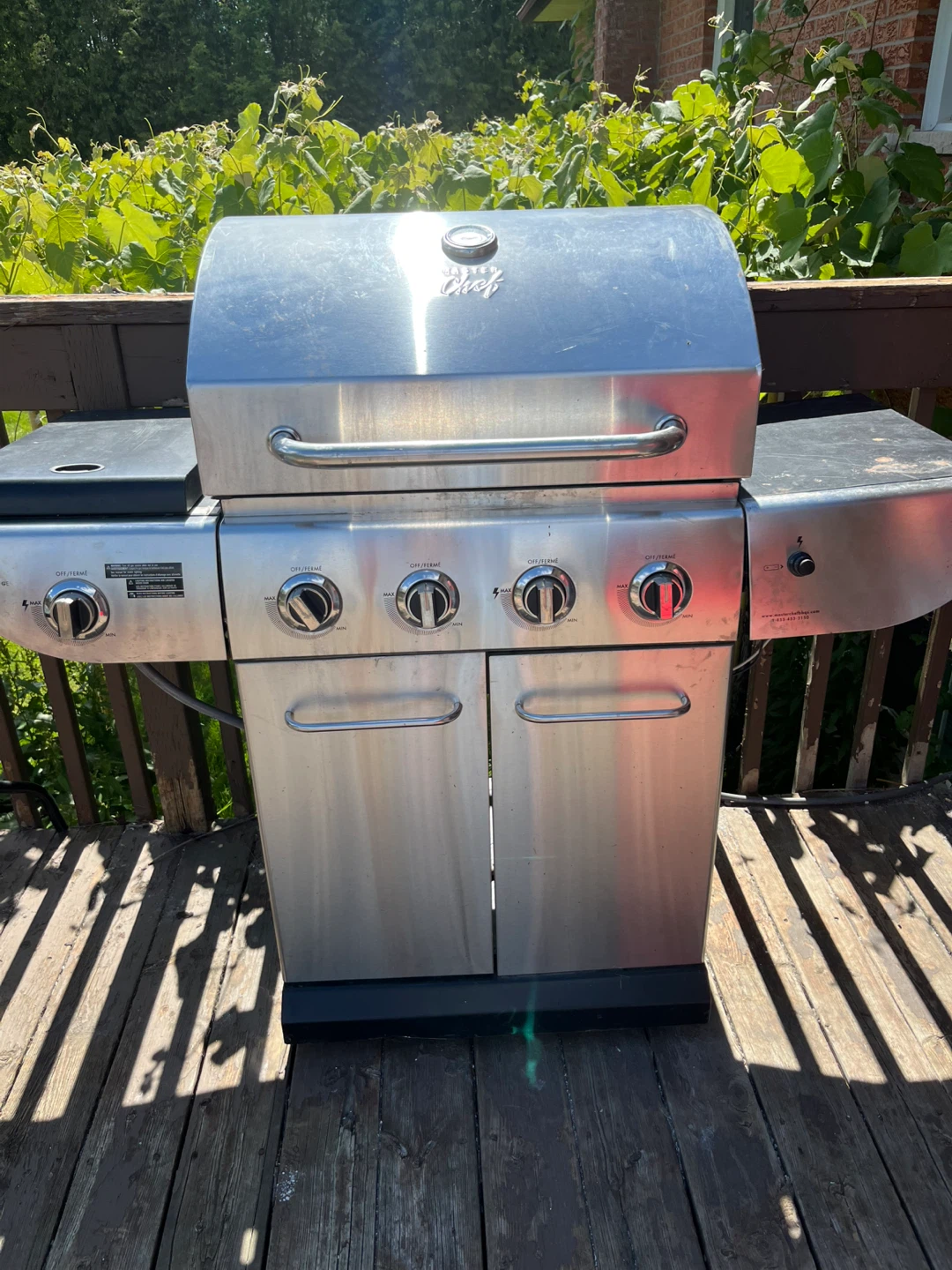 Master Chef 4-Burner Stainless Steel BBQ Grill