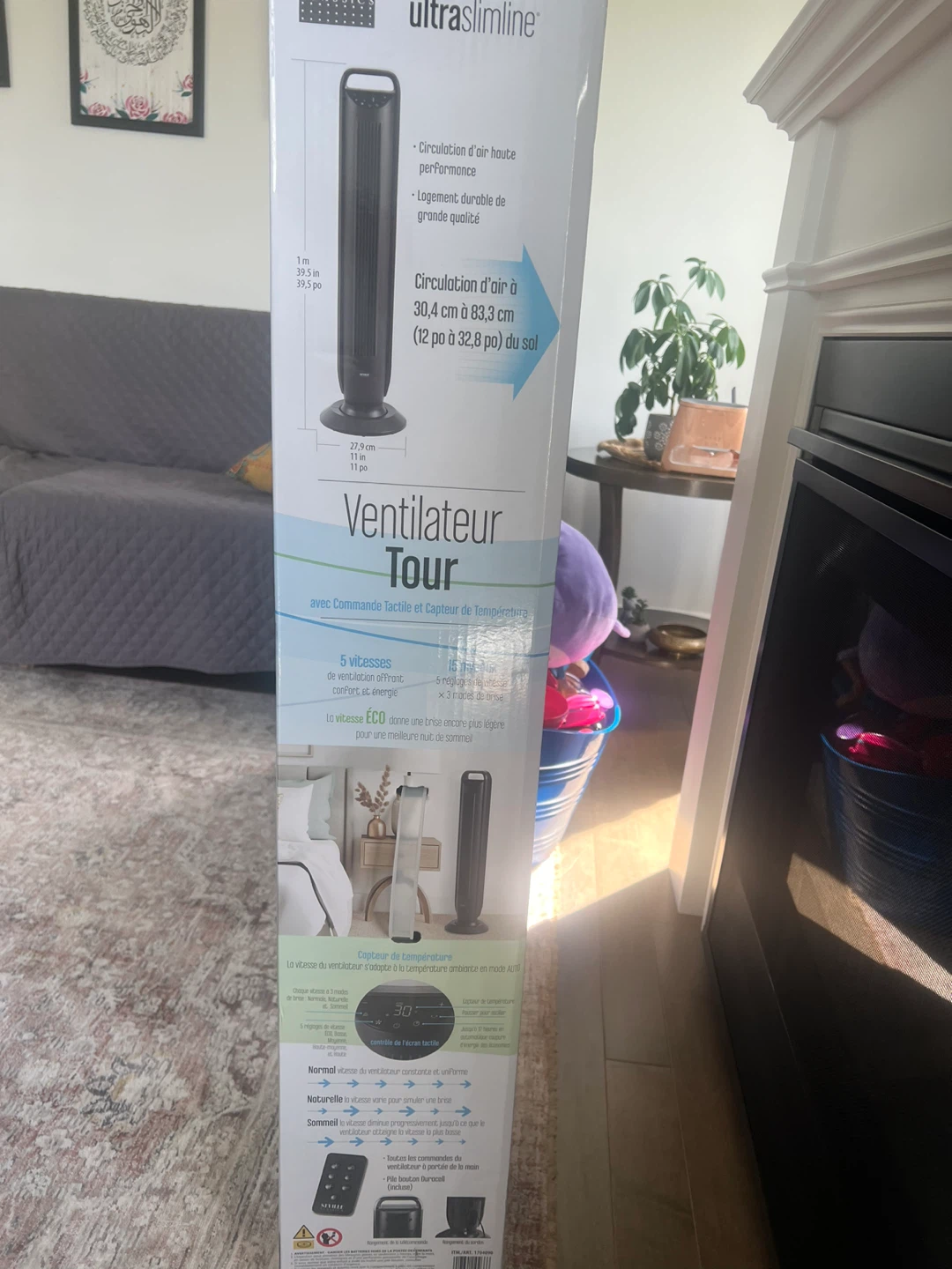 Seville Classics Tower Fan with Remote - photo 3