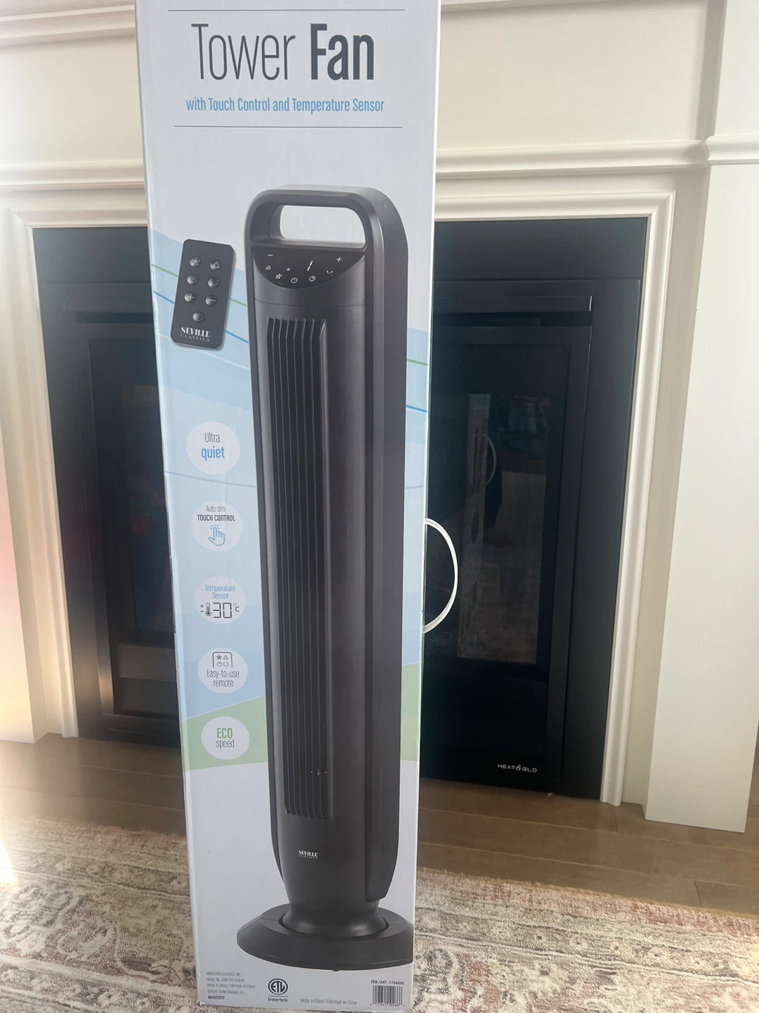 Seville Classics Tower Fan with Remote