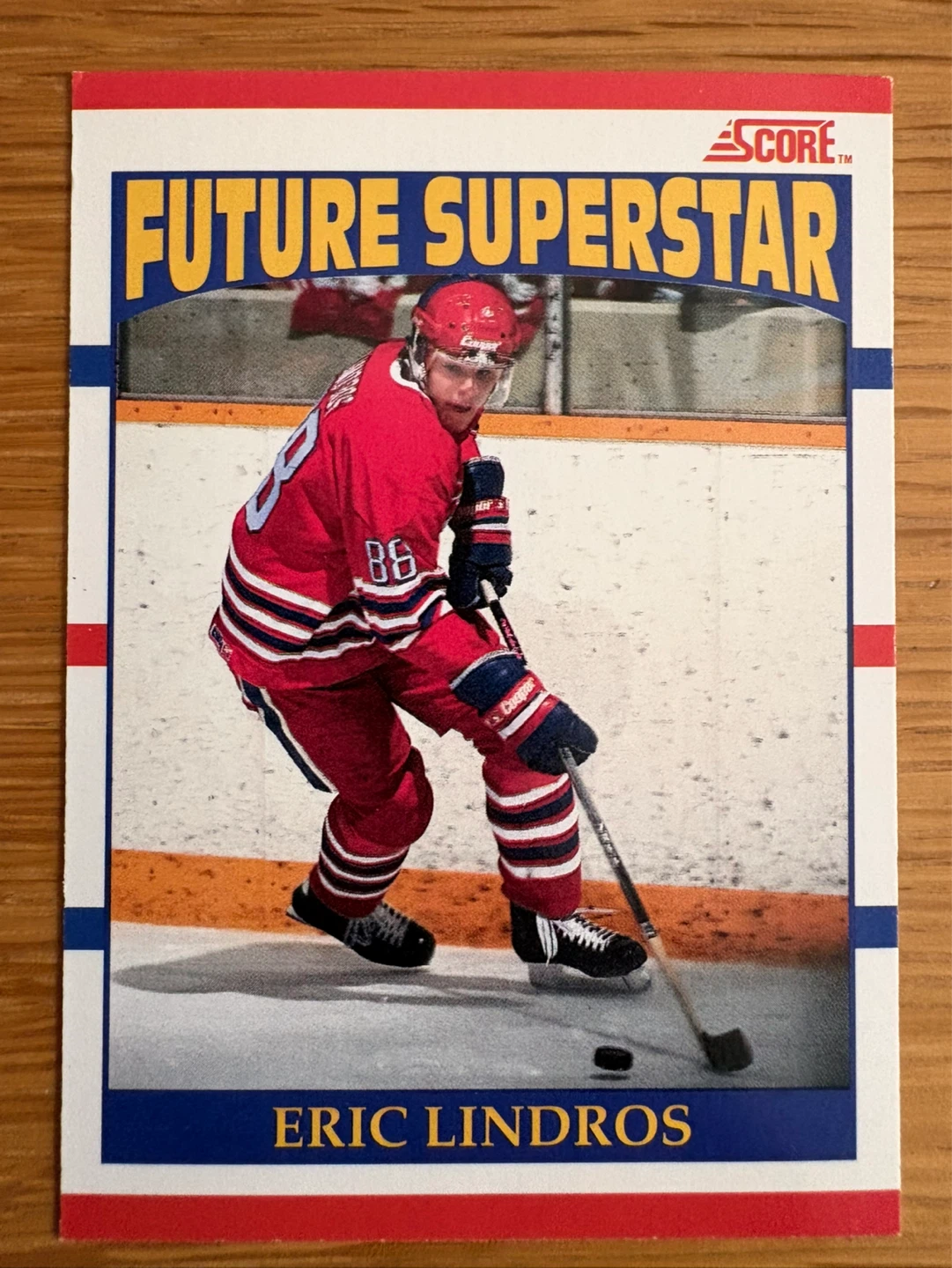 Eric Lindros 1990-91 Score Hockey Card #440