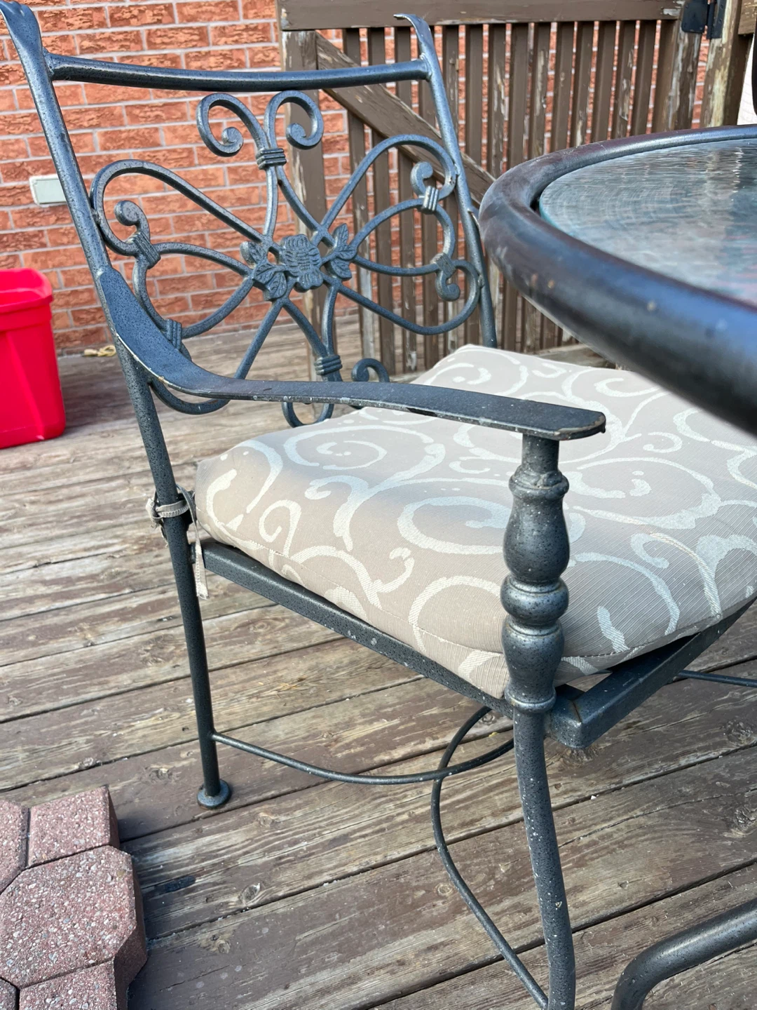 Patio Dining Set with Glass Table and 4 Chairs - photo 2