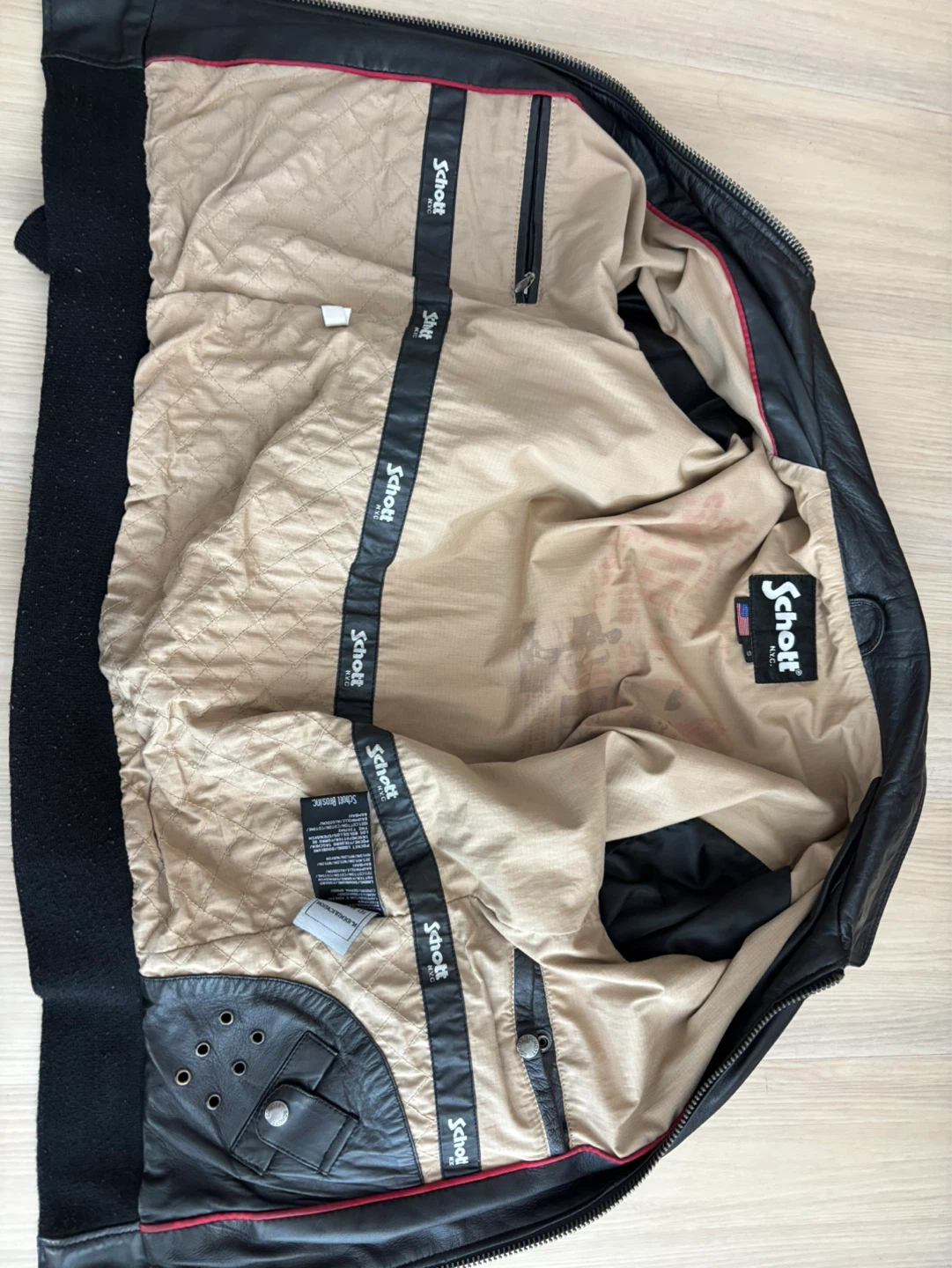 Schott leather jacket black Size S - photo 3