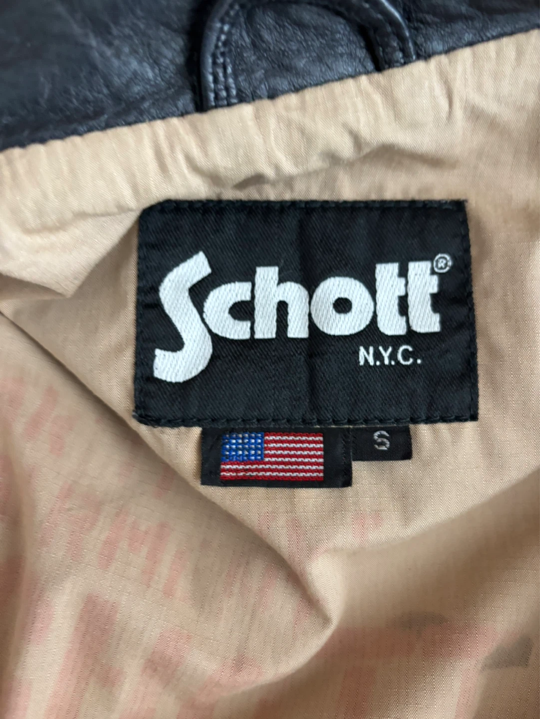 Schott leather jacket black Size S - photo 4