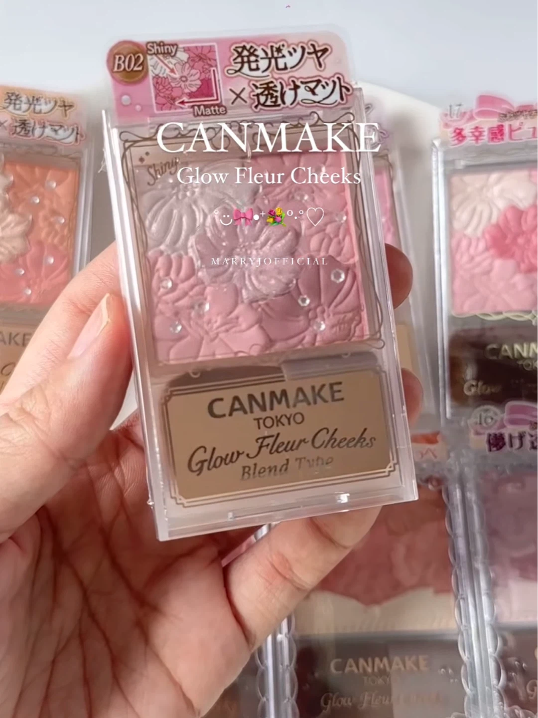 Brand new Canmake Tokyo Glow Fleur Cheeks Blush B02 rose - photo 2