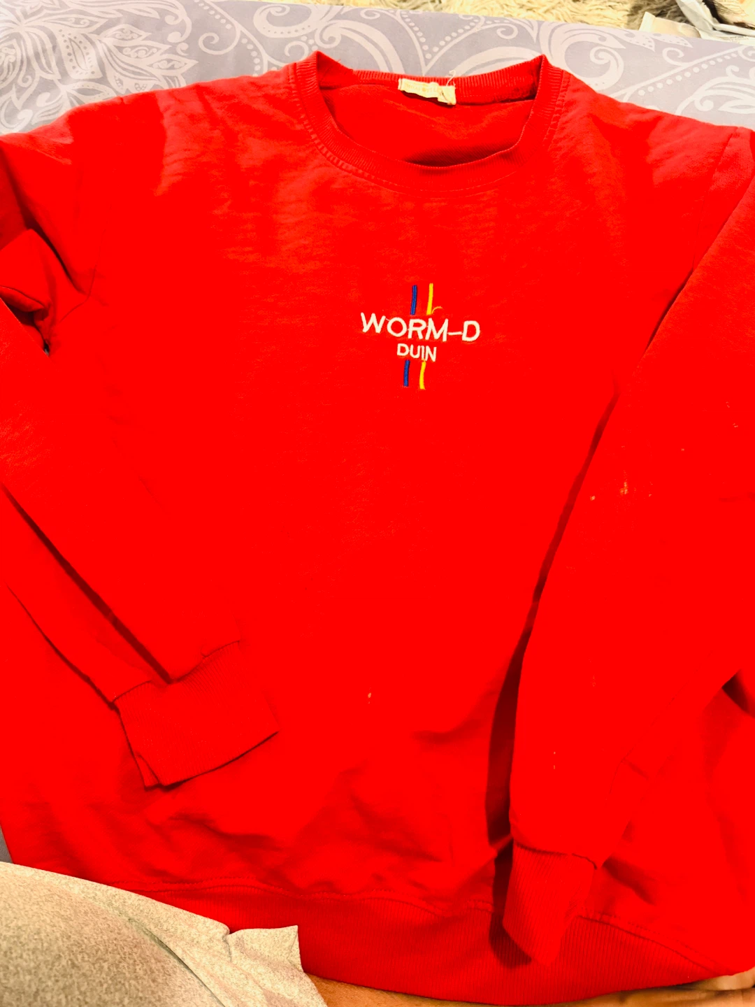 Worm-D DUIN Red Crewneck Sweatshirt
