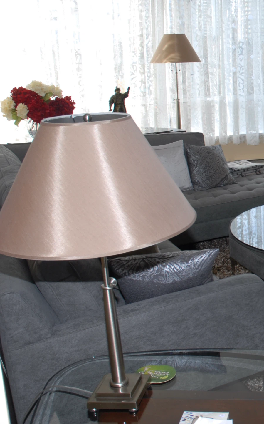 Floor Lamp with Brown Shade - photo 2