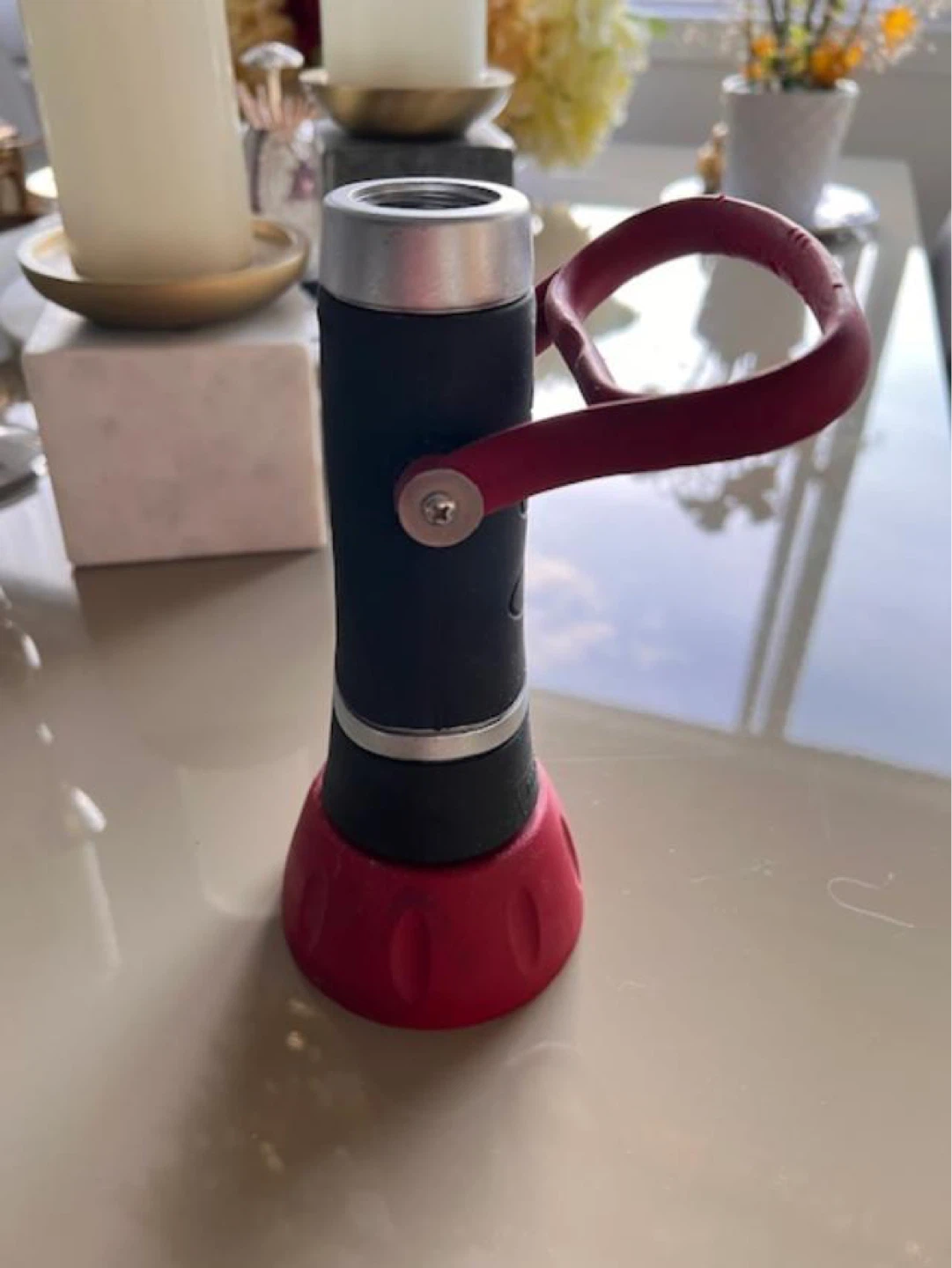 Black and Red Hose Nozzle with Handle