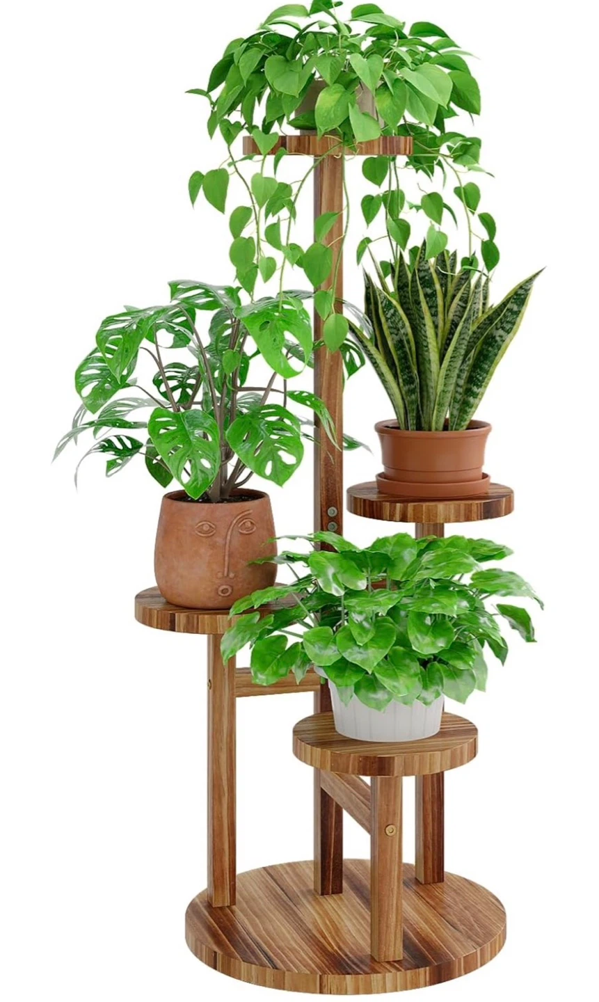Wooden Tiered Plant Stand - photo 4