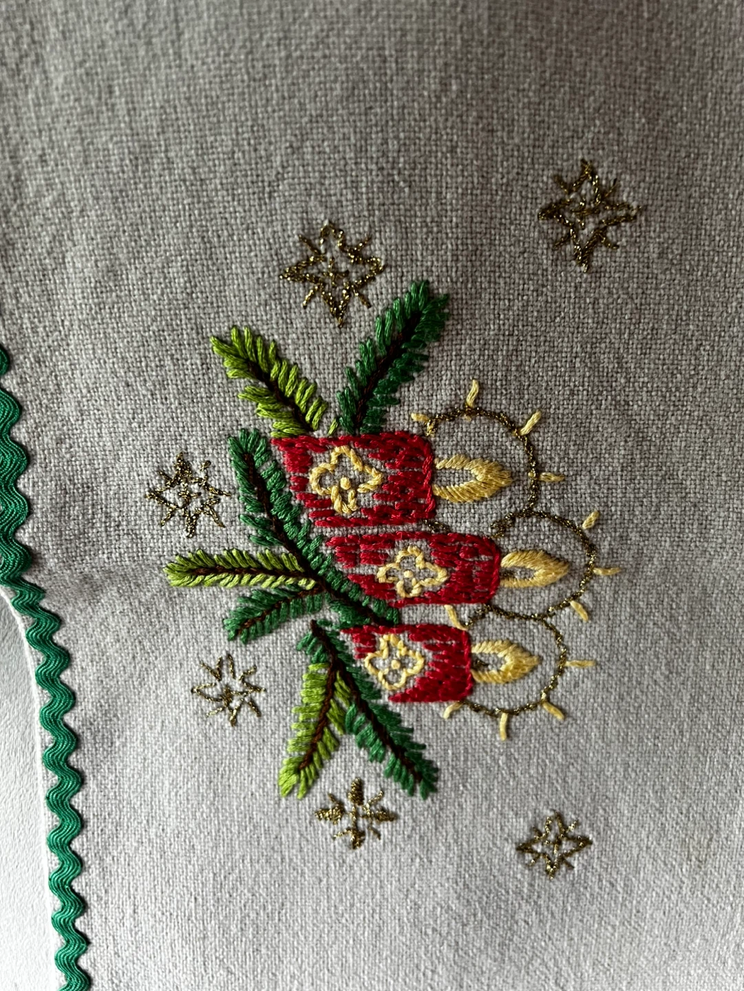 Embroidered Christmas Tablecloth Runner - photo 3