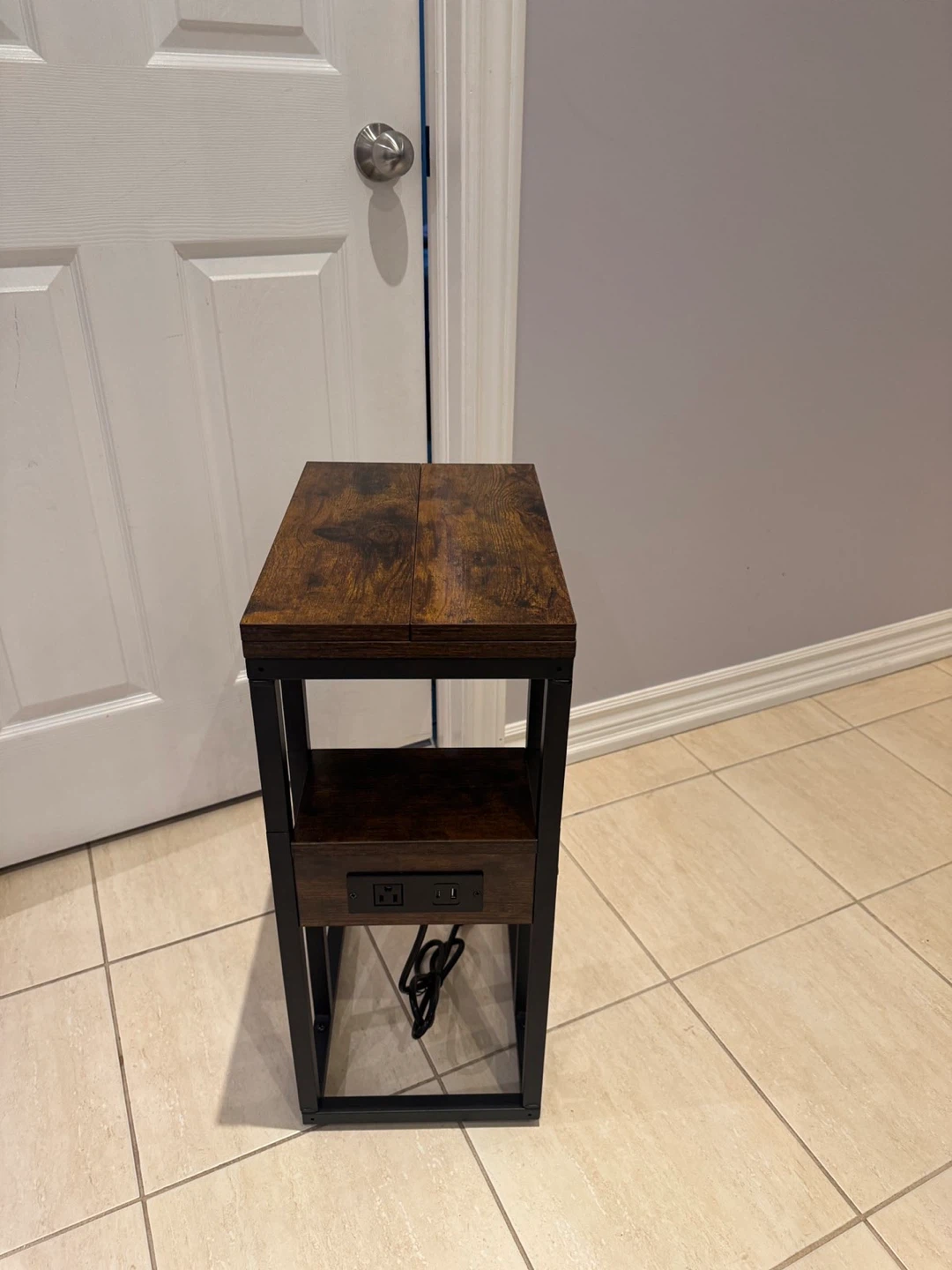 Adjustable C-Table with Built-in Outlet and USB - photo 2