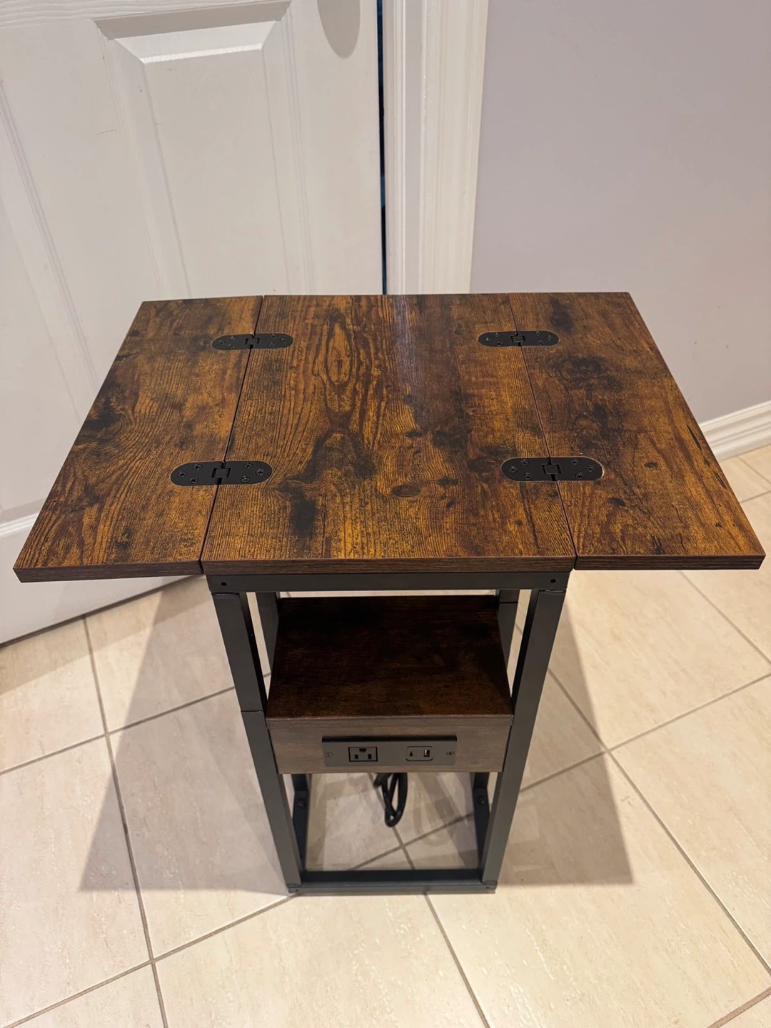 Adjustable C-Table with Built-in Outlet and USB - photo 3