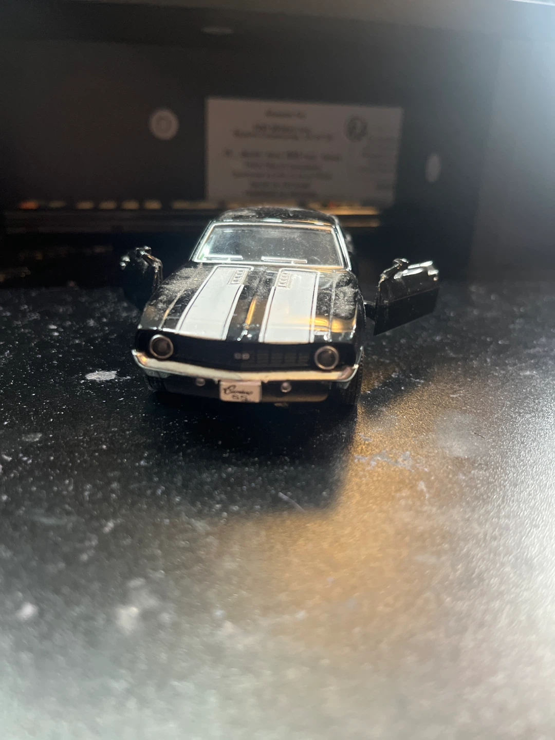Black 1969 Camaro SS Diecast Model Car - photo 4