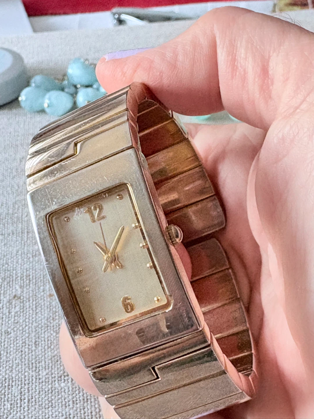 Gold Tone cuff Watch, vintage