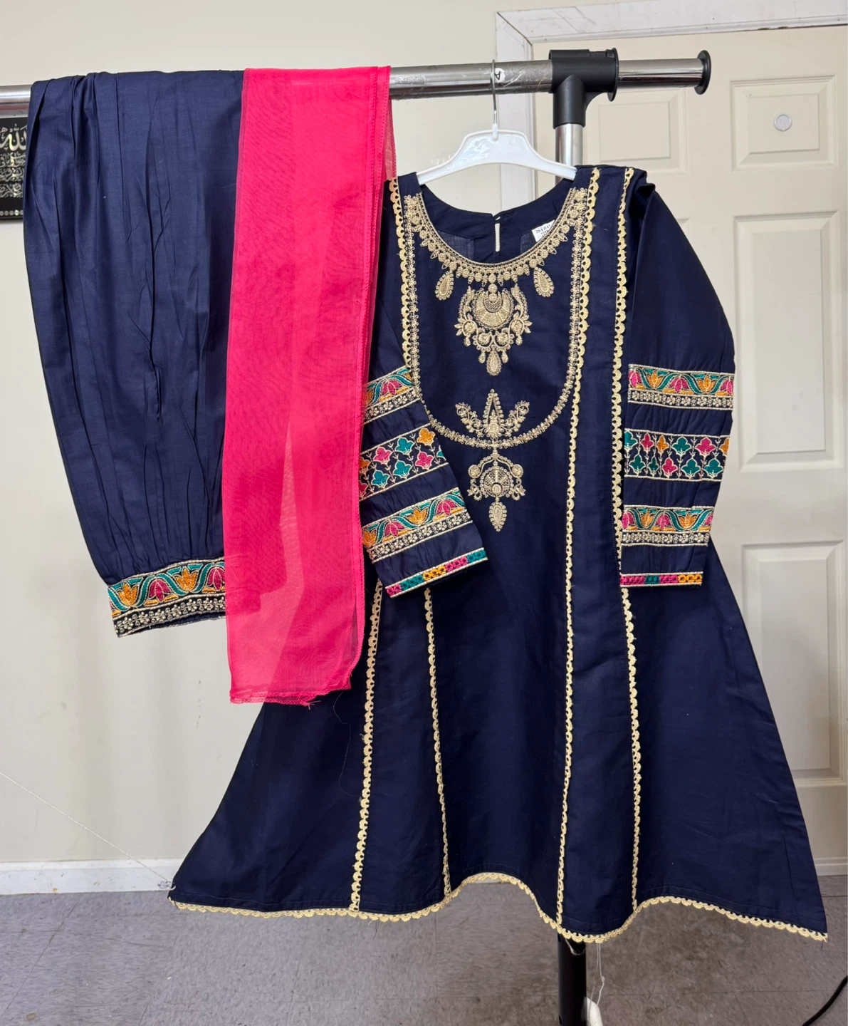 Pakistani cotton 3pc girl dress