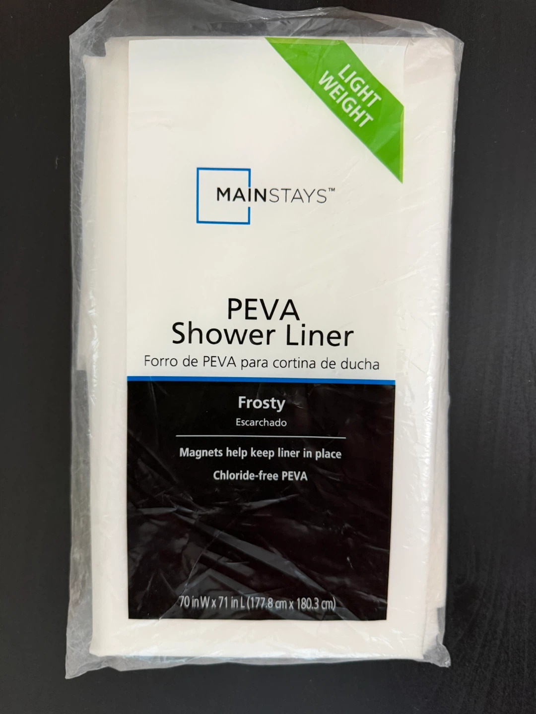 Mainstays PEVA Frosty Shower Liner