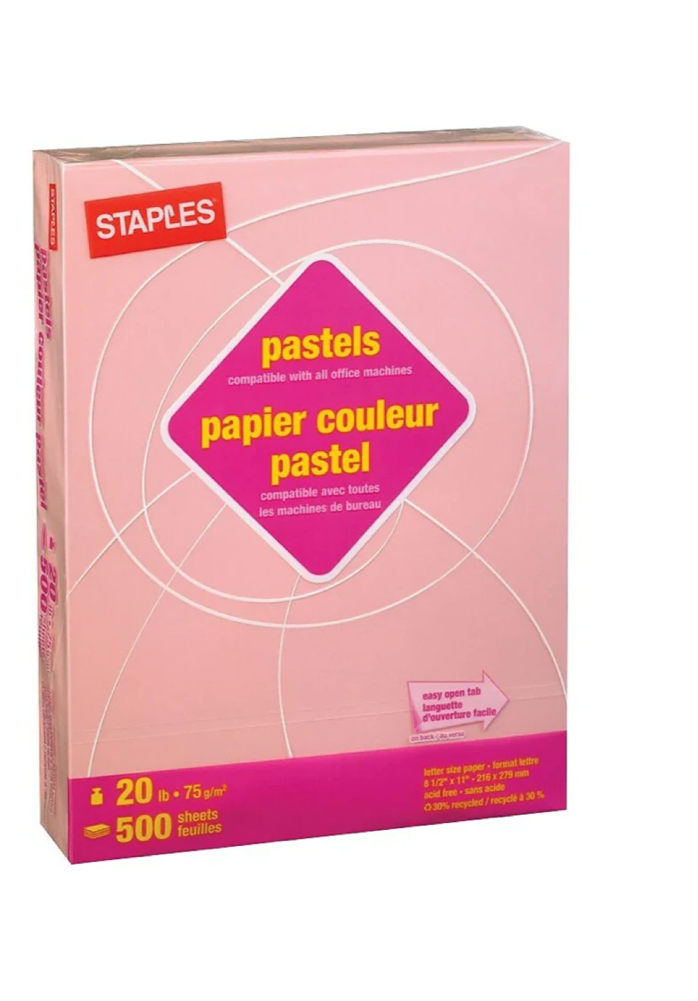 Staples Pastel Letter Size Paper
