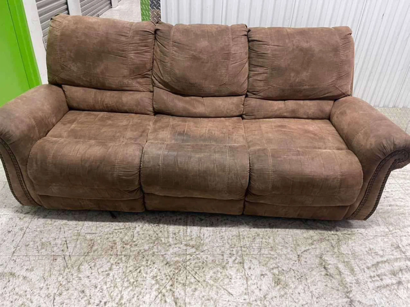 Brown Reclining Sofa
