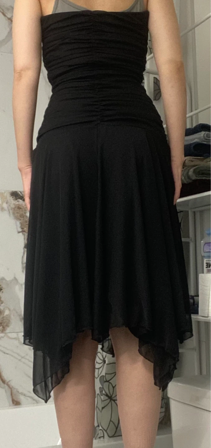 Black Halter Dress with Beaded Neckline - photo 4