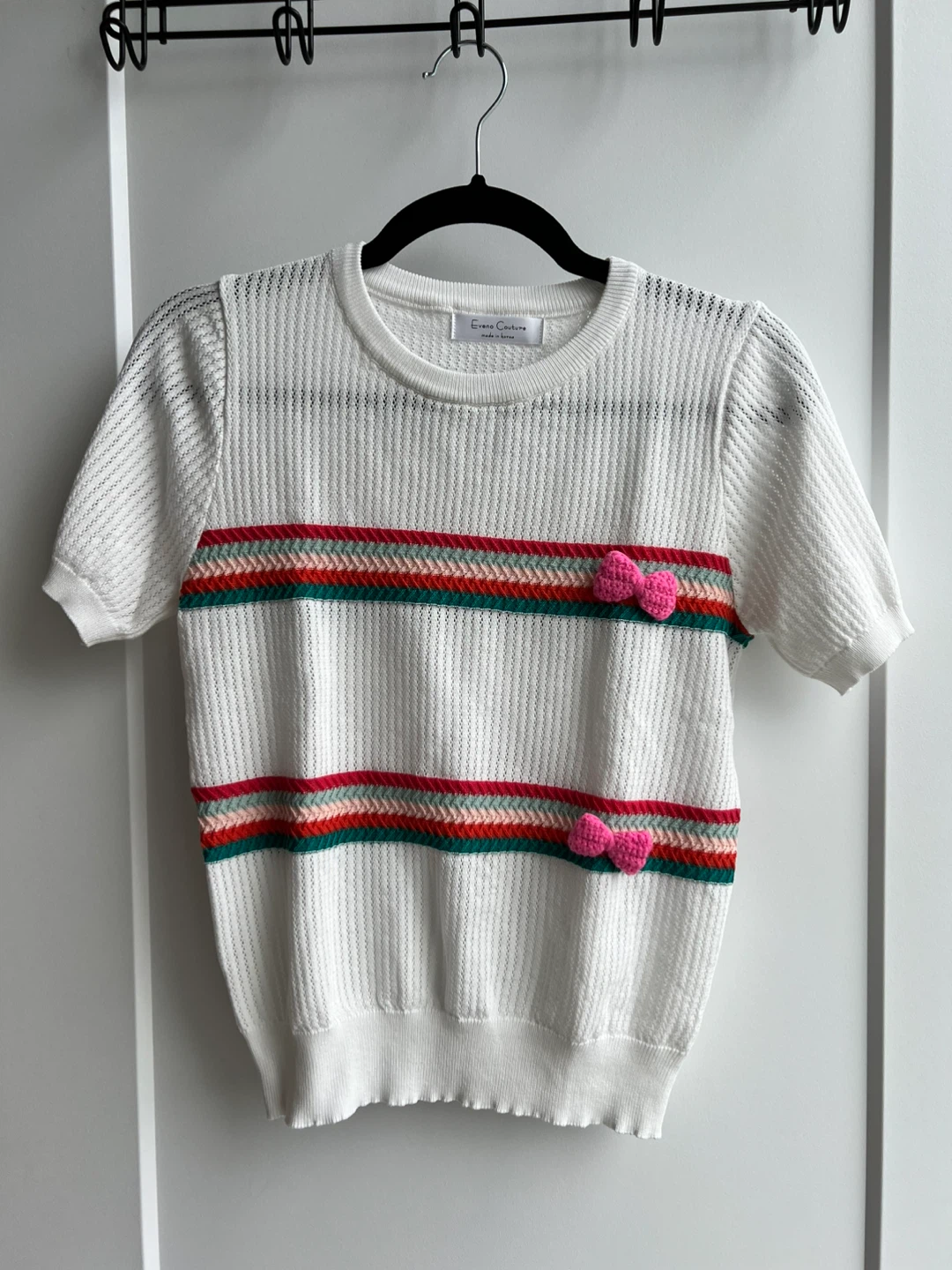 Colourful Knit Top with Bows ⚽️
