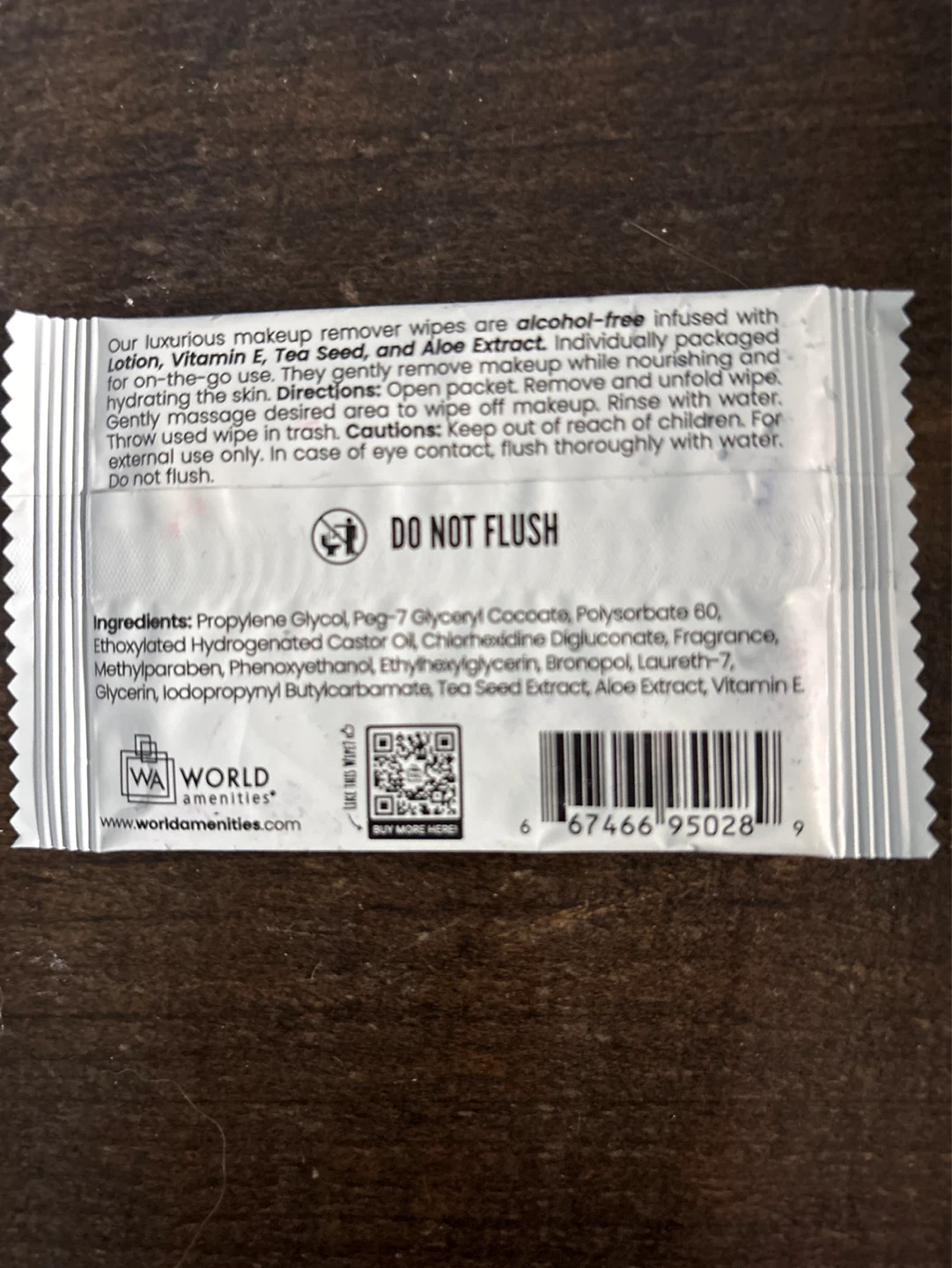 ⚽️World Amenities Makeup Remover Wipes with Vitamin E - photo 2