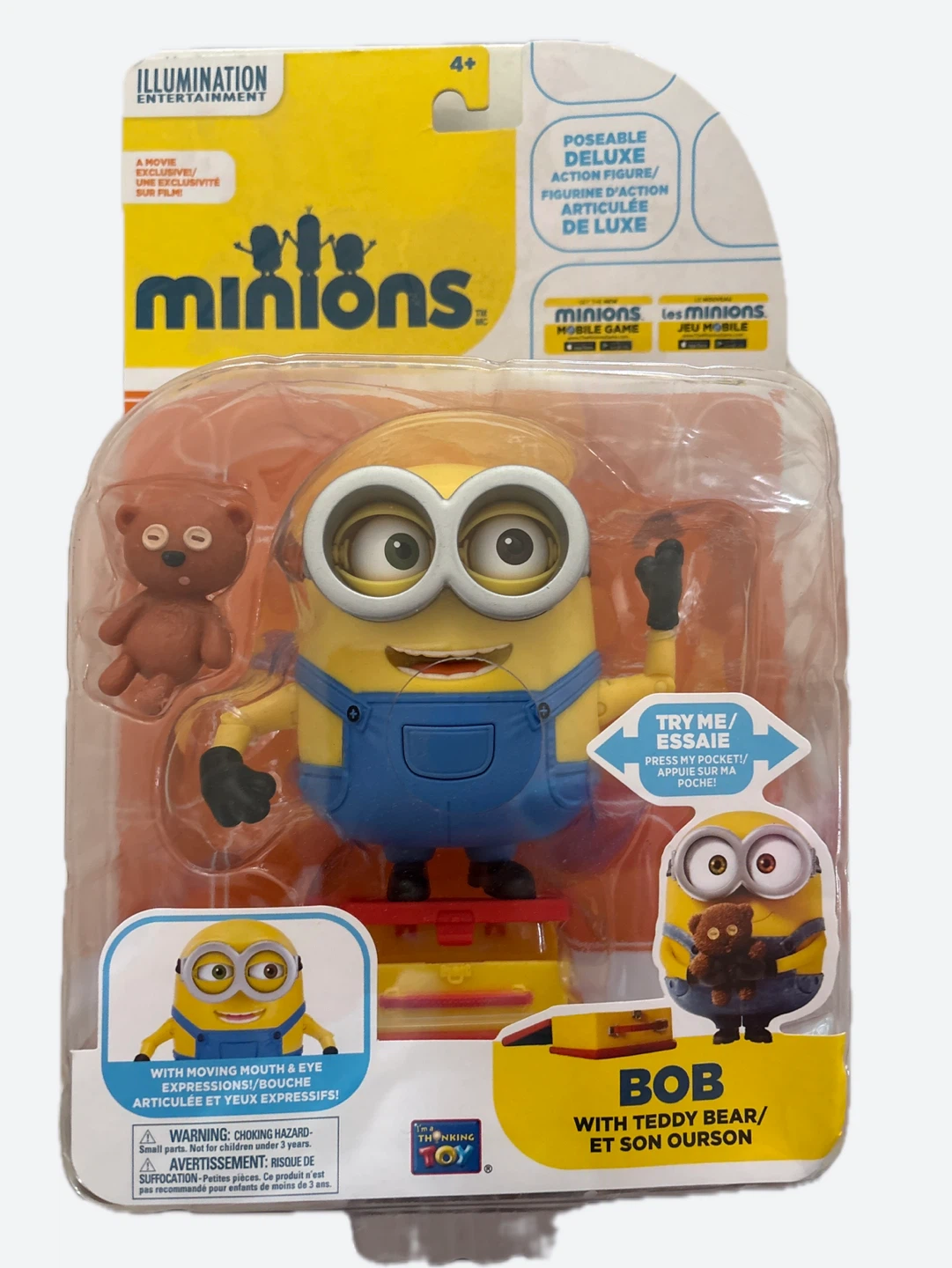Minions Bob with Teddy Bear Action Figure