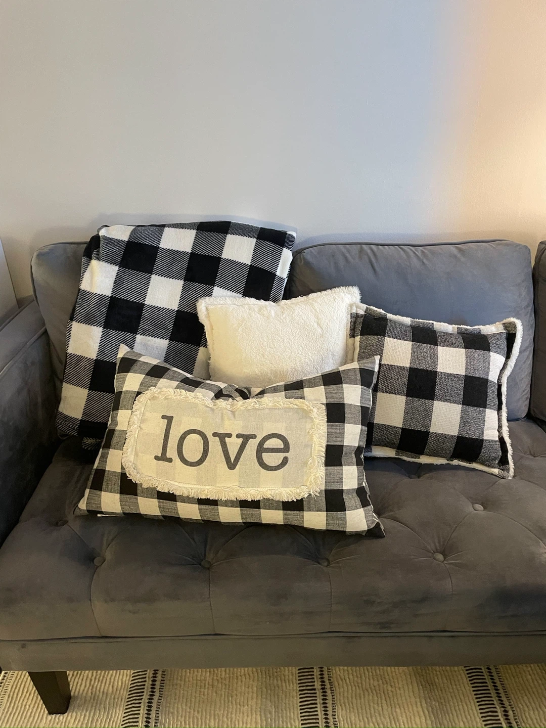 Throw Pillows & Blanket