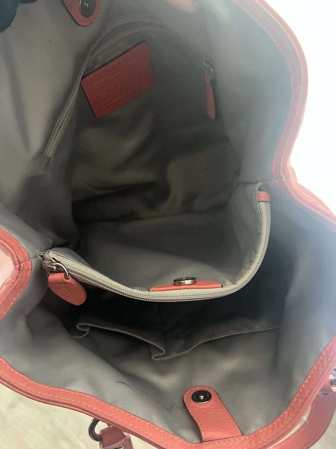 Coach Coral Leather Tote Handbag - photo 4