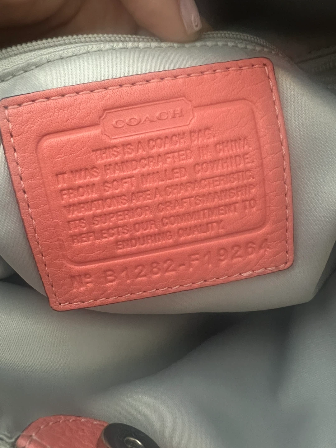 Coach Coral Leather Tote Handbag - photo 5
