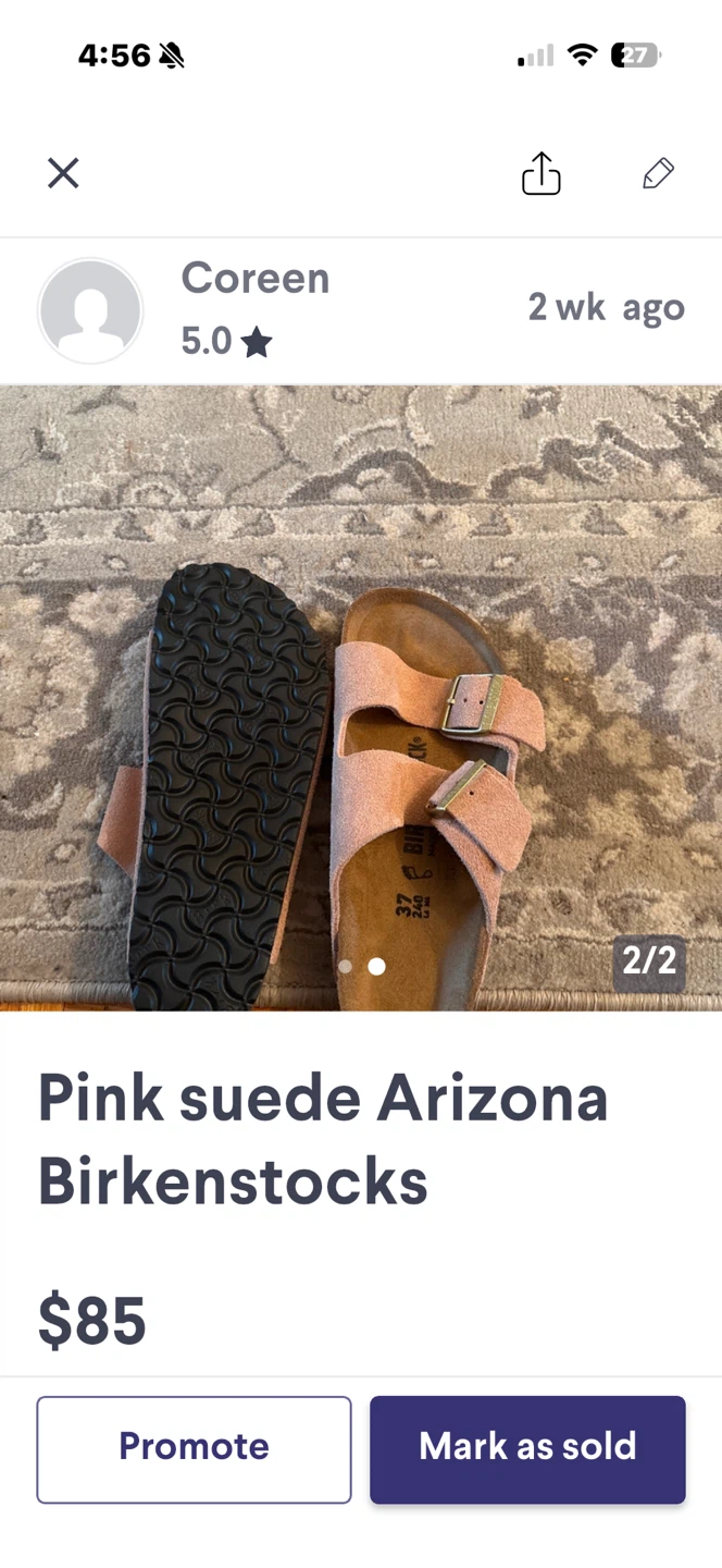 New and rarely used Arizona Birkenstocks