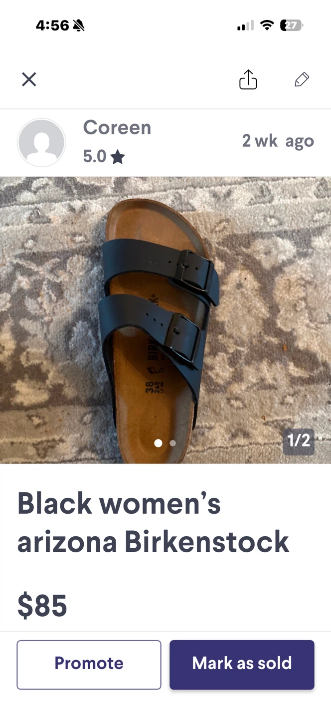 New and rarely used Arizona Birkenstocks - photo 2