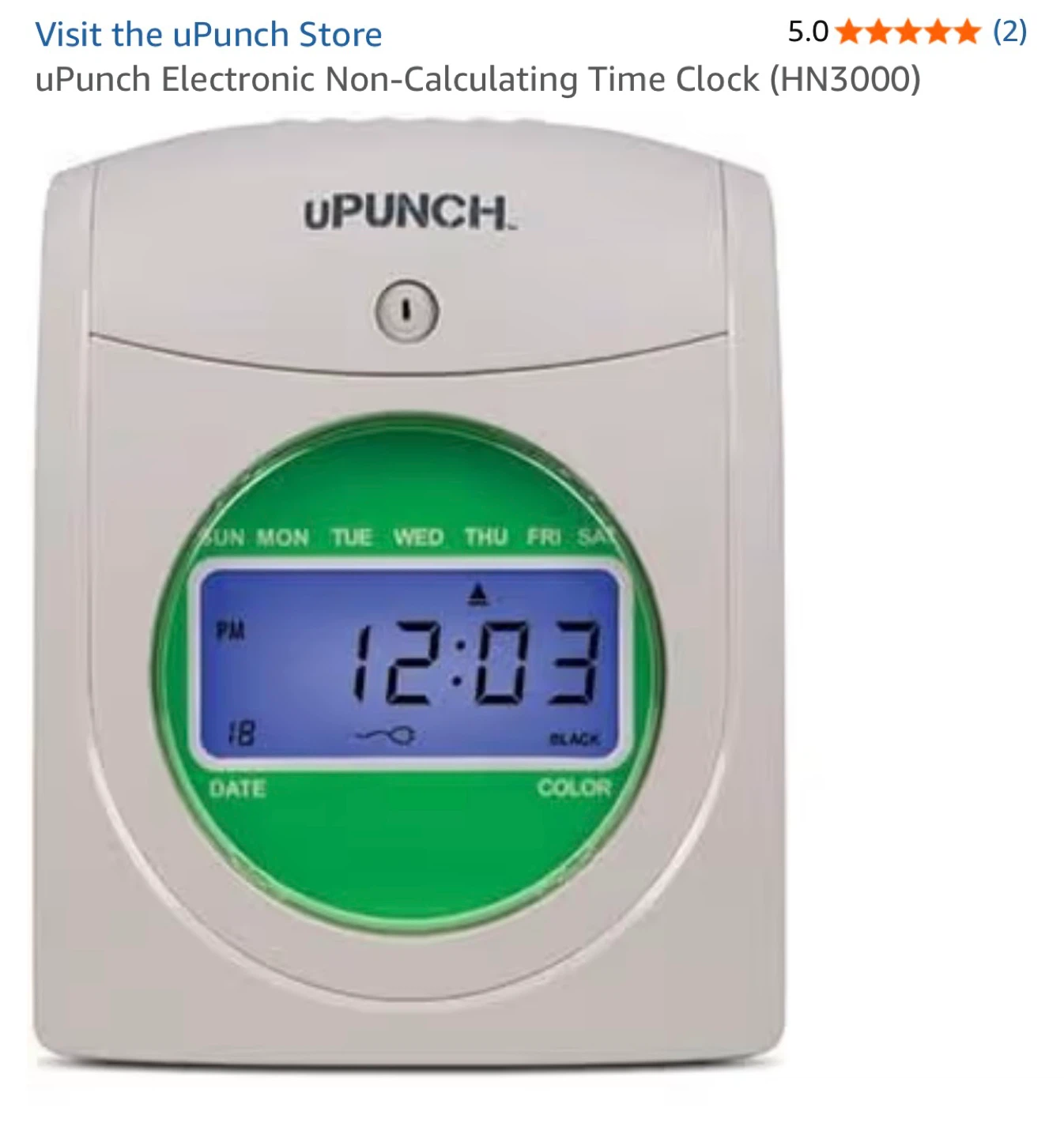 Electronic Non-Calculating Time Clock HN3000