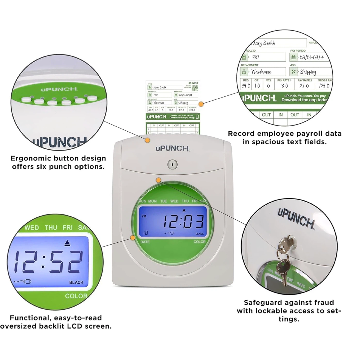 Electronic Non-Calculating Time Clock HN3000 - photo 5