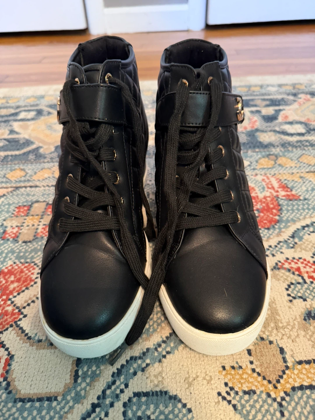 Juicy Couture Black Quilted Wedge Sneakers - photo 3