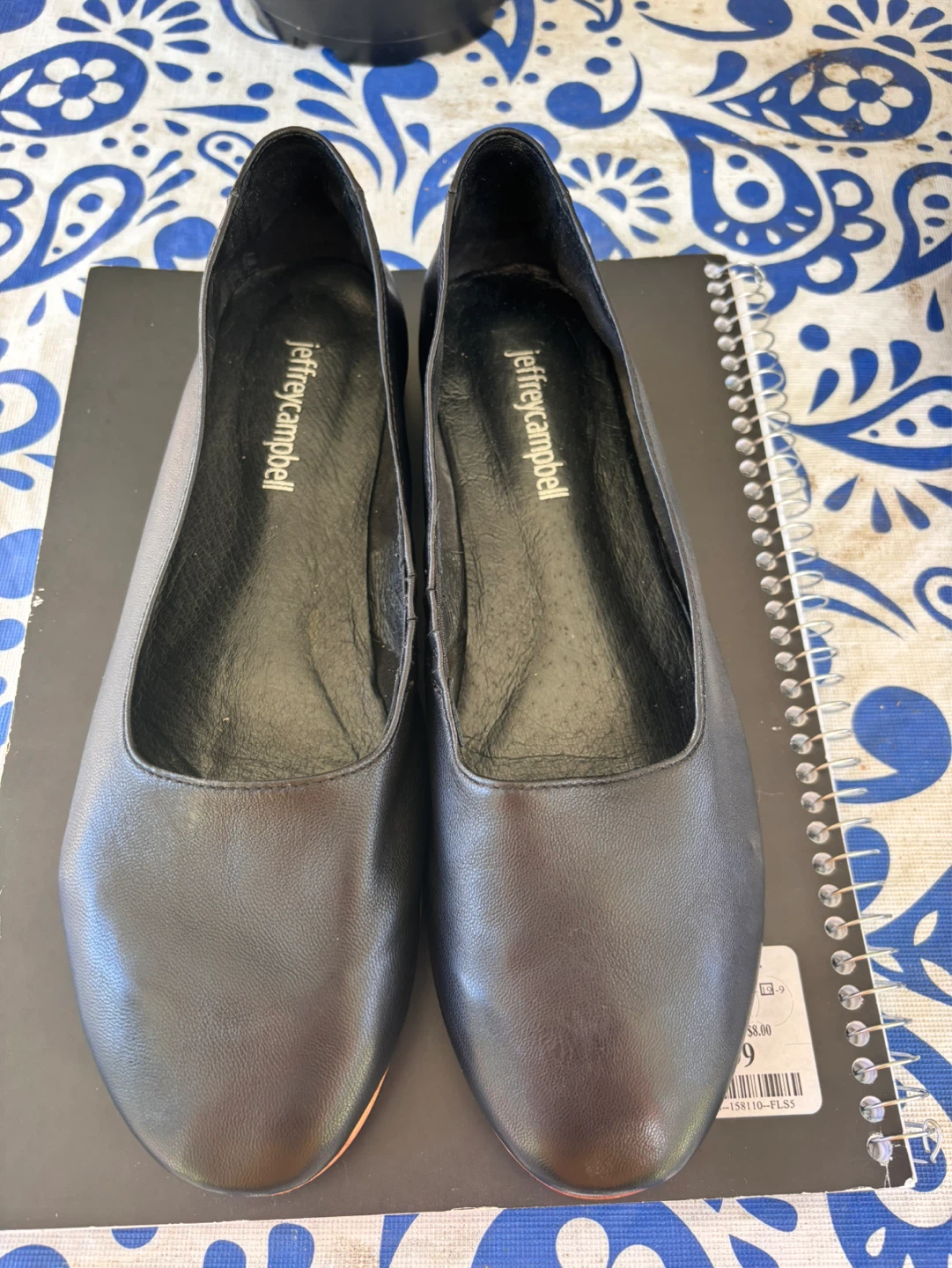 Jeffrey Campbell Black Leather Ballet Flats